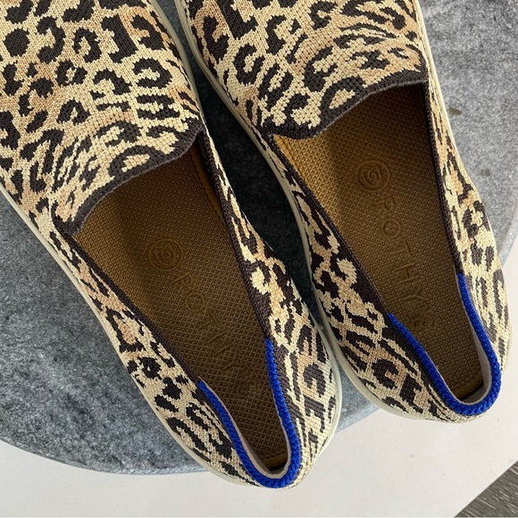 Rothys Leopard Print Slip On Shoes Sneakers Loafers 8 - Picture 9 of 12